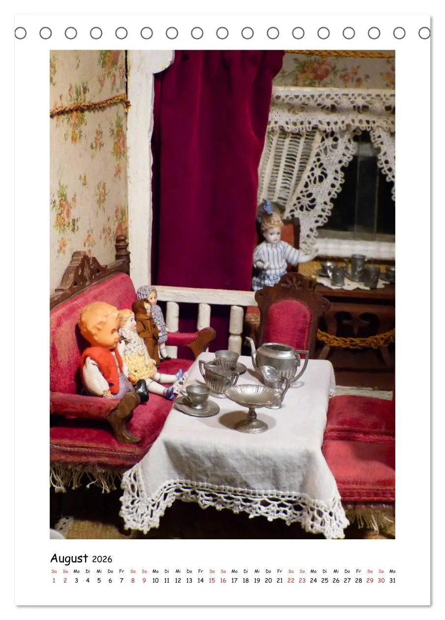 Bild: 9783516393101 | Alte Puppenzimmer (Tischkalender 2026 DIN A5 hoch), CALVENDO...