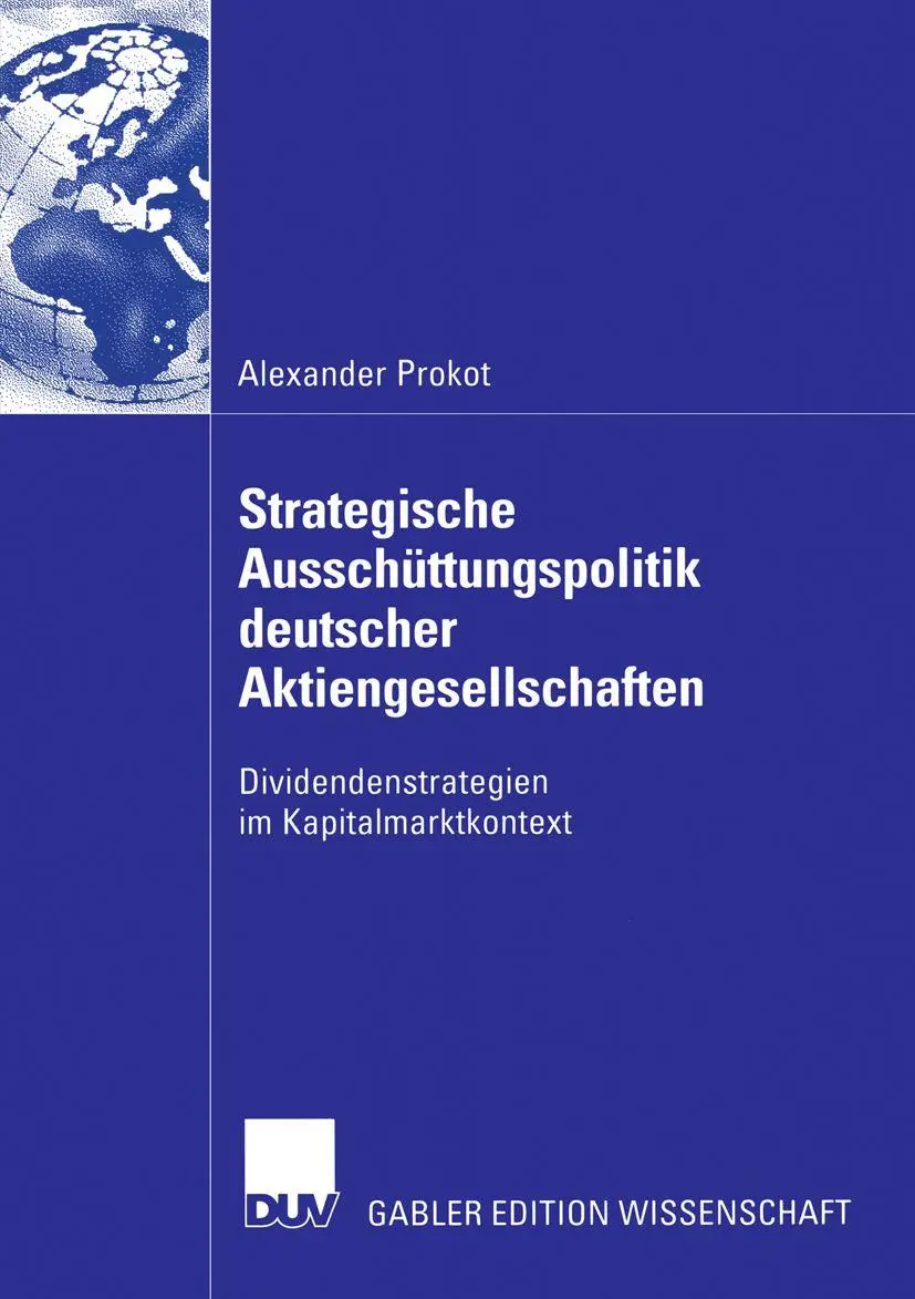 Cover: 9783835003101 | Strategische Ausschüttungspolitik deutscher Aktiengesellschaften | xx
