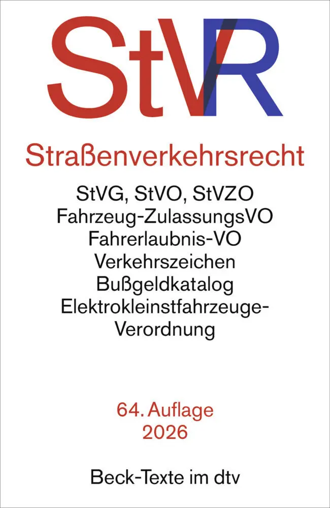 Cover: 9783423533201 | Straßenverkehrsrecht. StVR | Taschenbuch | Beck-Texte im dtv | CXIV