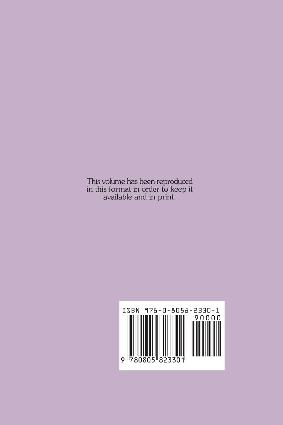 Rückseite: 9780805823301 | Personality and Assessment | Walter Mischel | Taschenbuch | Englisch