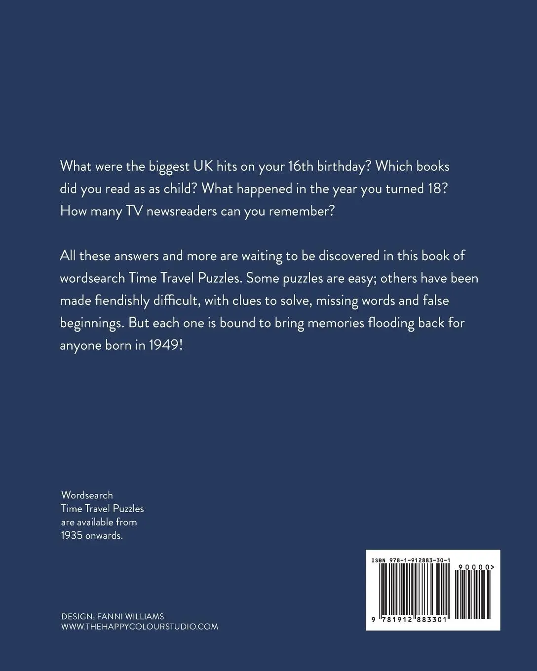 Rückseite: 9781912883301 | Born in 1949 | Your Life in Wordsearch Puzzles | Time Travel Puzzles