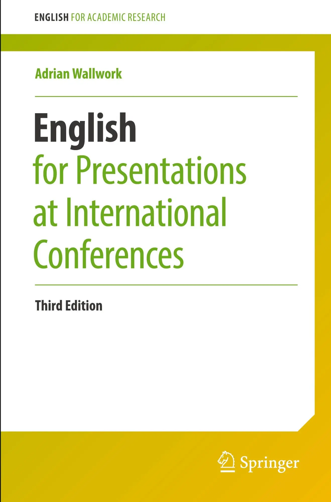 Cover: 9783032163301 | English for Presentations at International Conferences | Wallwork | xv