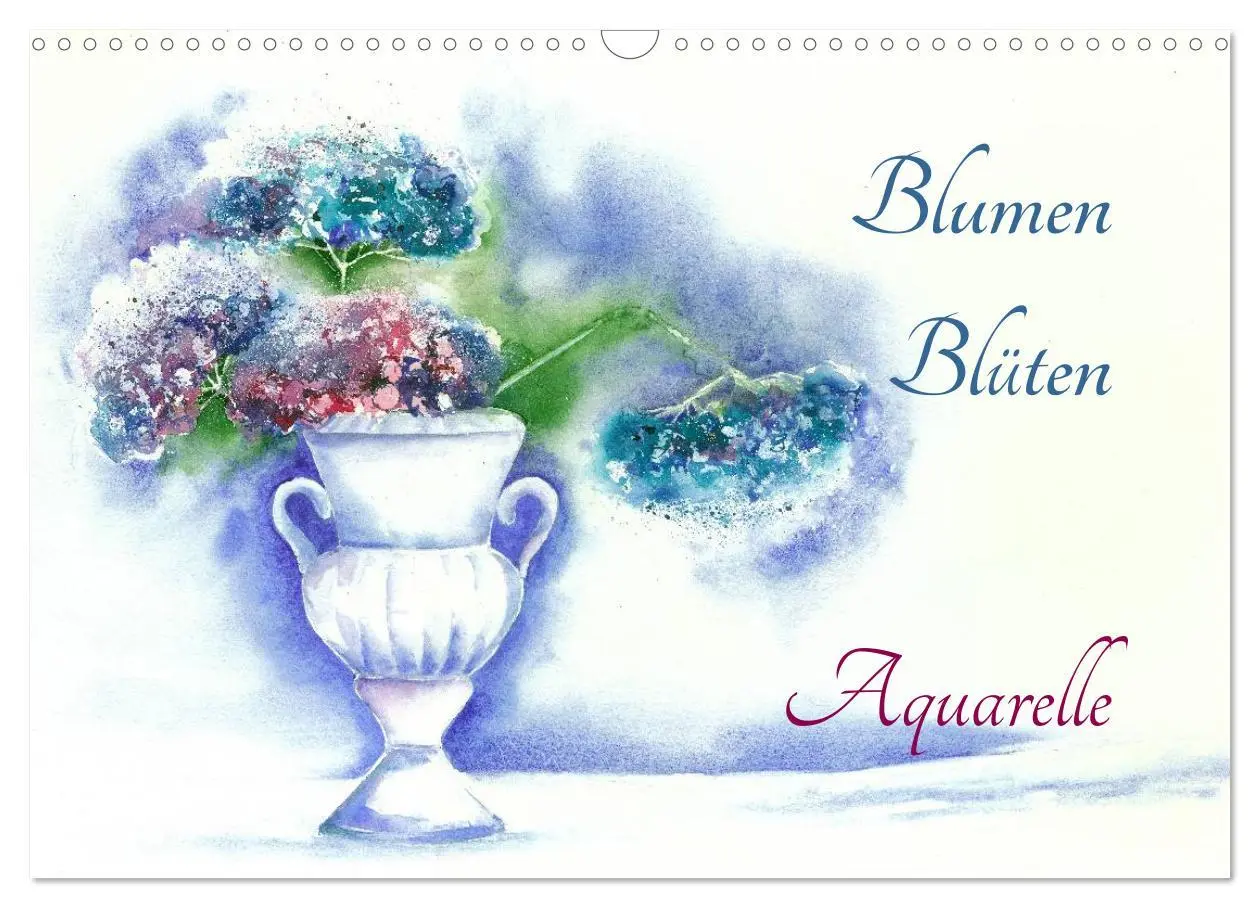Cover: 9783457973301 | Blumen Blüten Aquarelle (Wandkalender 2026 DIN A3 quer), CALVENDO...