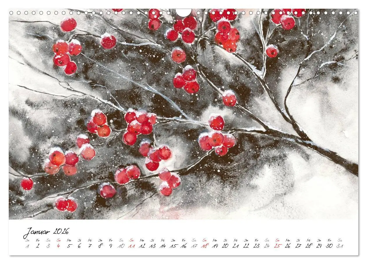 Bild: 9783457973301 | Blumen Blüten Aquarelle (Wandkalender 2026 DIN A3 quer), CALVENDO...