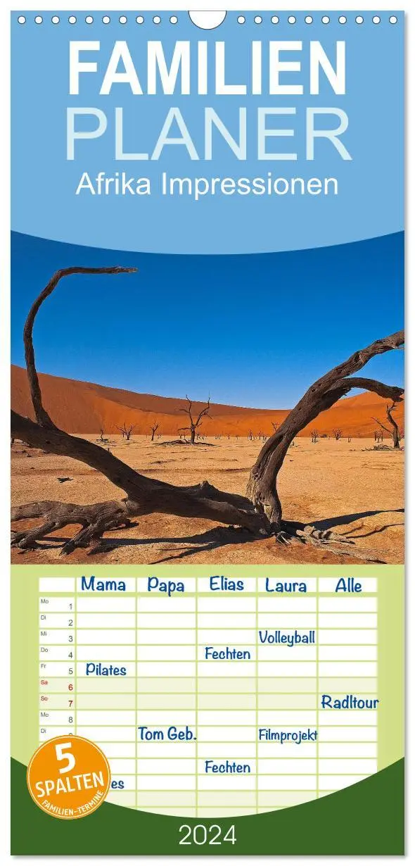 Cover: 9783516513301 | Familienplaner 2026 - Afrika Impressionen. NAMIBIA - SÜDAFRIKA -...