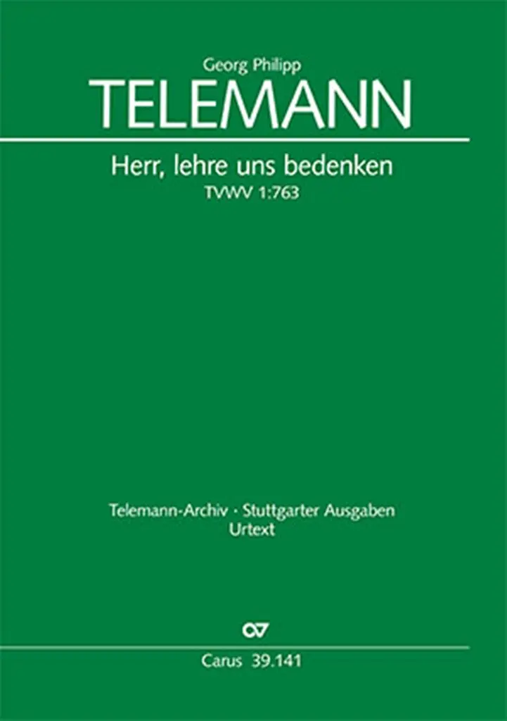 Cover: 9790007253301 | Herr, lehre uns bedenken | Georg Philipp Telemann | Klavierauszug