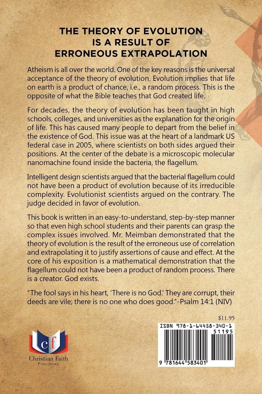 Rückseite: 9781644583401 | The Theory of Evolution is a Result of Erroneous Extrapolation | Buch