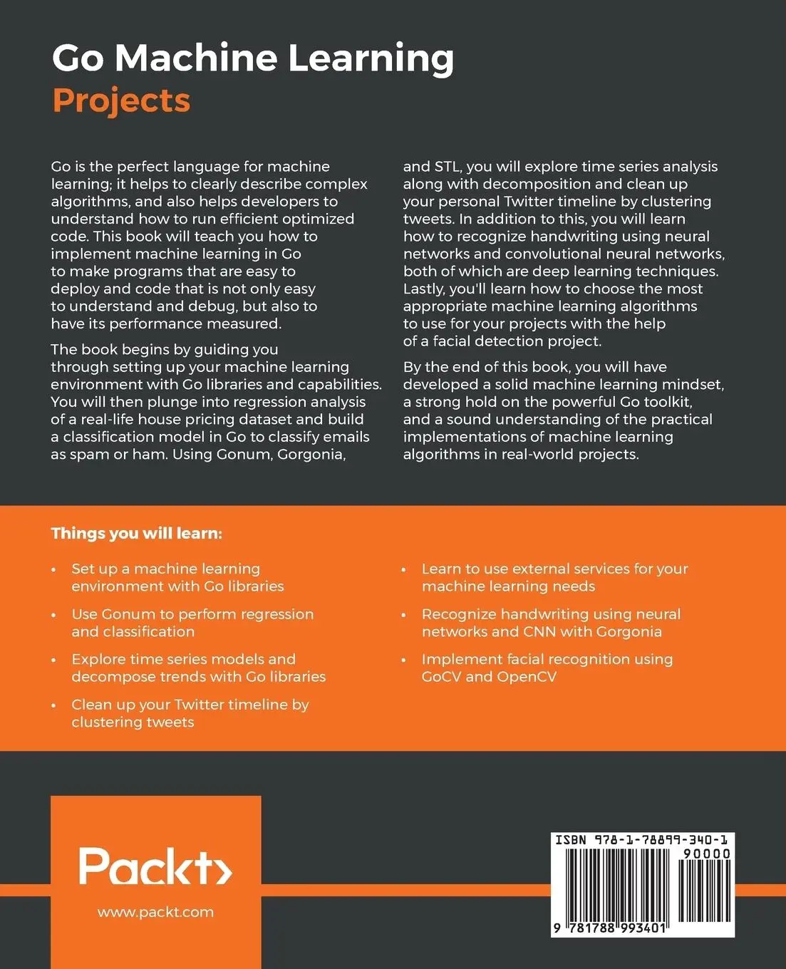 Rückseite: 9781788993401 | Go Machine Learning Projects | Xyanyi Chew | Taschenbuch | Englisch