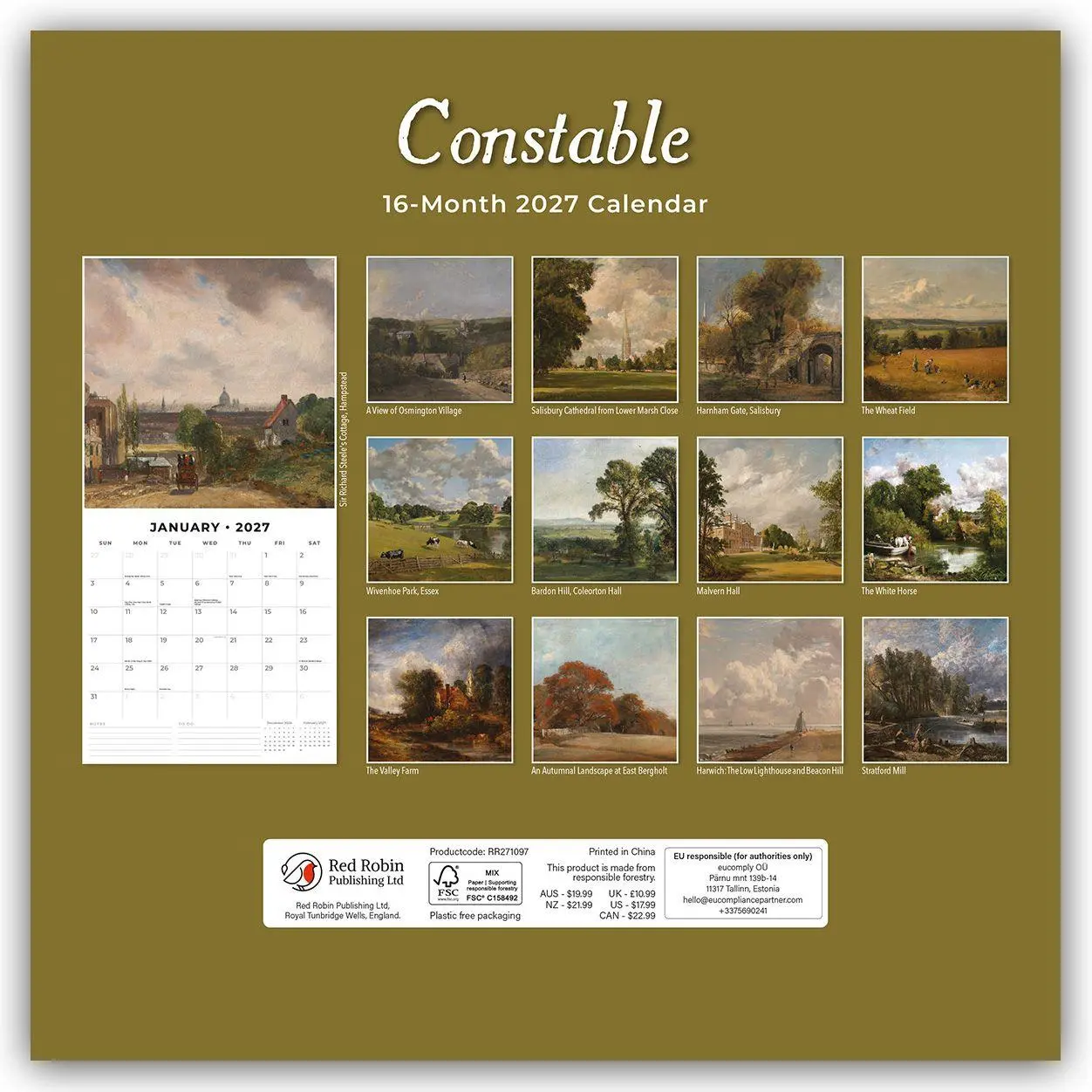 Bild: 9781837013401 | Constable 2027 - 16-Monatskalender | Robin Red | Kalender | 28 S.