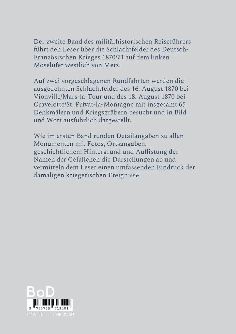 Rückseite: 9783755713401 | Metz August 1870 Band 2 | Hans-Jörg Jährig | Taschenbuch | Paperback