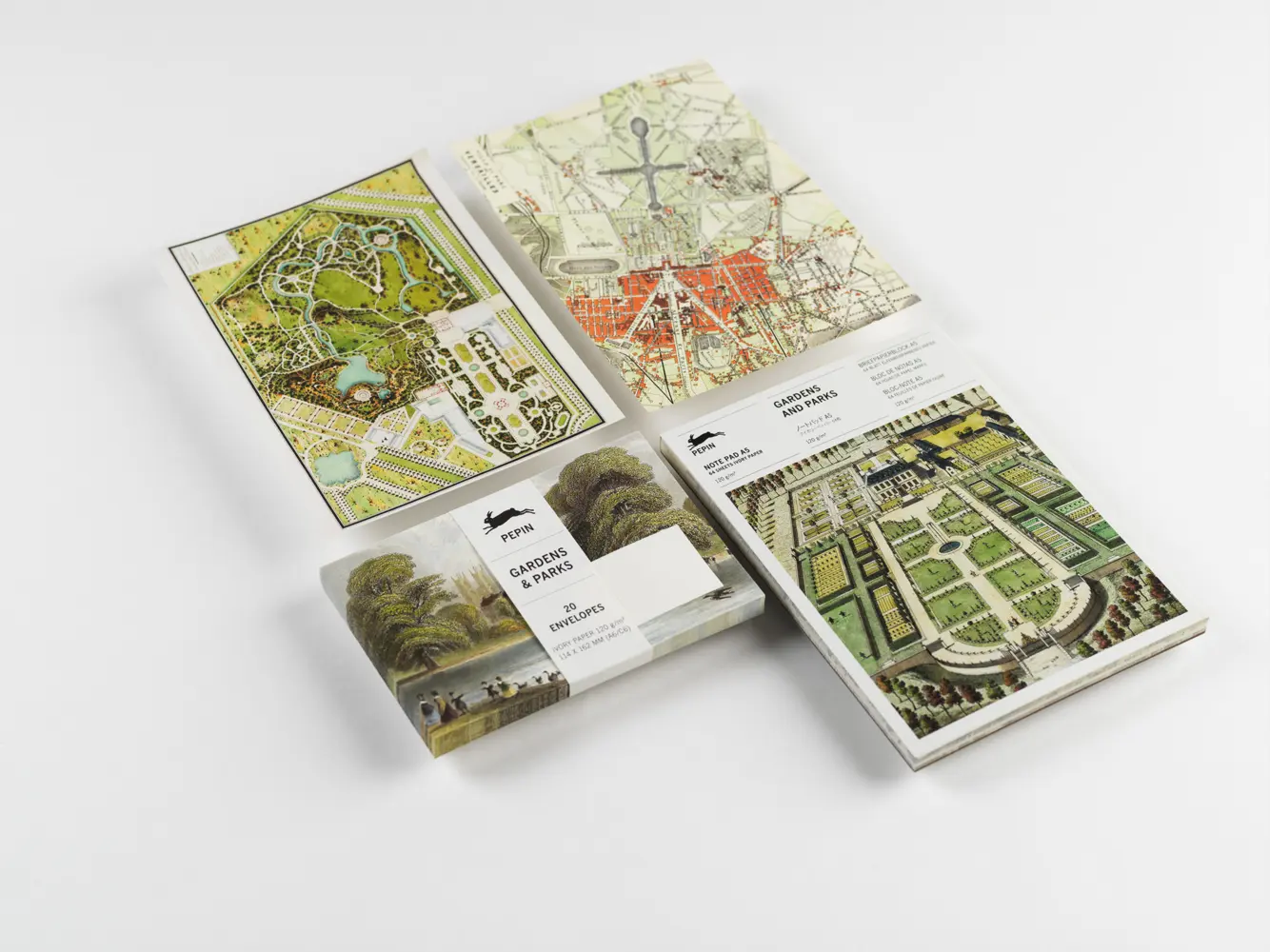 Cover: 9789460093401 | Gardens &amp; Parks | Writing Paper &amp; Note Pad A5 | Pepin van Roojen