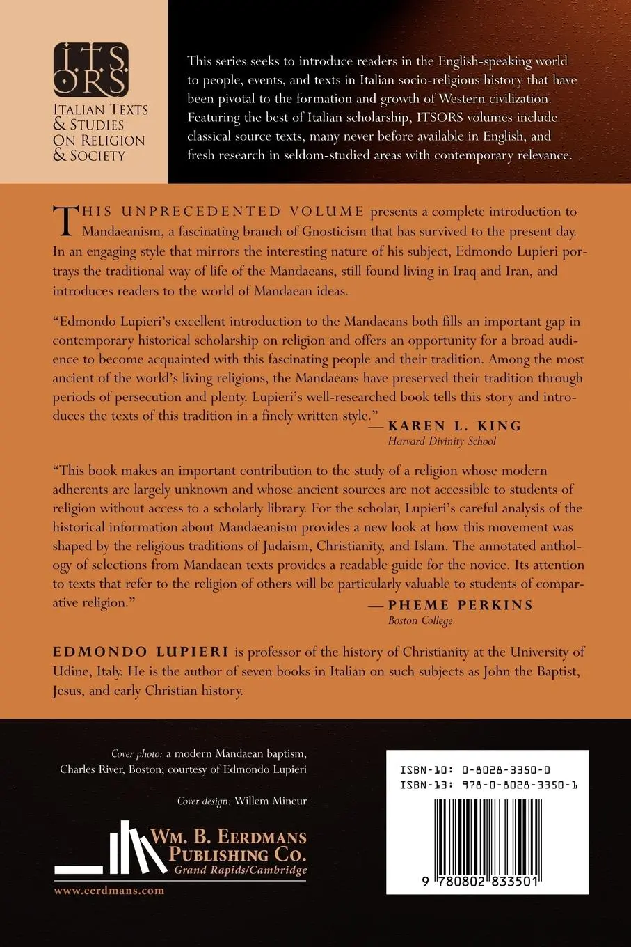 Rückseite: 9780802833501 | The Mandaeans | The Last Gnostics | Edmondo F. Lupieri | Taschenbuch