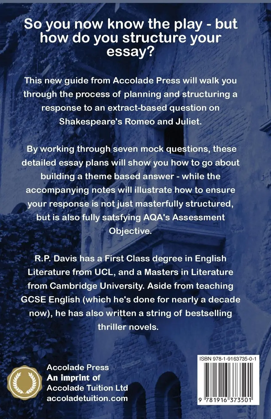 Rückseite: 9781916373501 | Romeo and Juliet | Essay Writing Guide for GCSE (9-1) | Press (u. a.)
