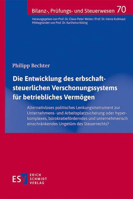 Cover: 9783503243501 | Die Entwicklung des erbschaftsteuerlichen Verschonungssystems für...