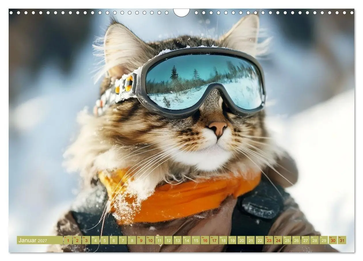 Bild: 9783569063501 | Lustige Sportarten für Katzen (Wandkalender 2027 DIN A3 quer),...