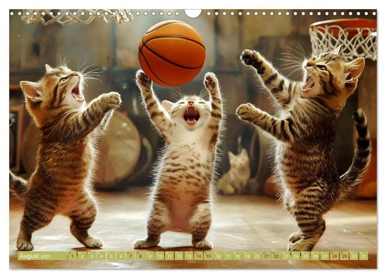 Bild: 9783569063501 | Lustige Sportarten für Katzen (Wandkalender 2027 DIN A3 quer),...