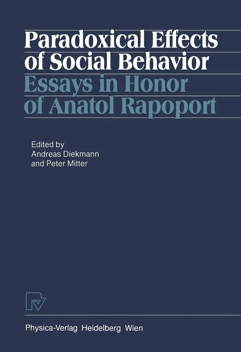 Cover: 9783790803501 | Paradoxical Effects of Social Behavior | P. Mitter (u. a.) | Buch