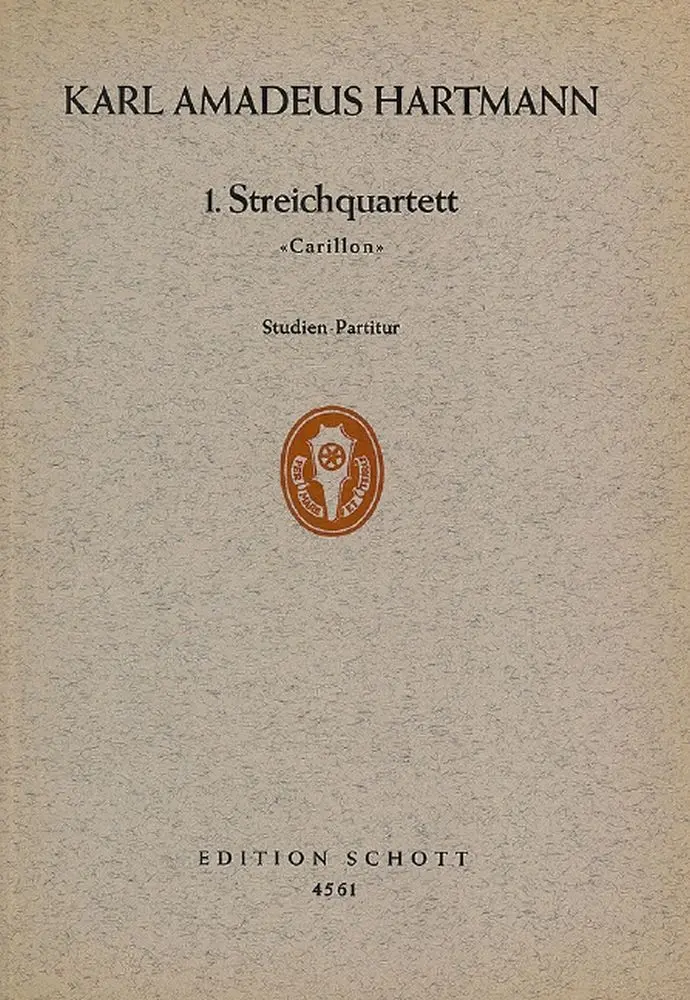Cover: 9790001053501 | 1. Streichquartett | Carillon | Karl Amadeus Hartmann | 1976