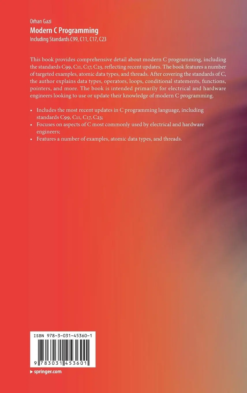 Rückseite: 9783031453601 | Modern C Programming | Including Standards C99, C11, C17, C23 | Gazi
