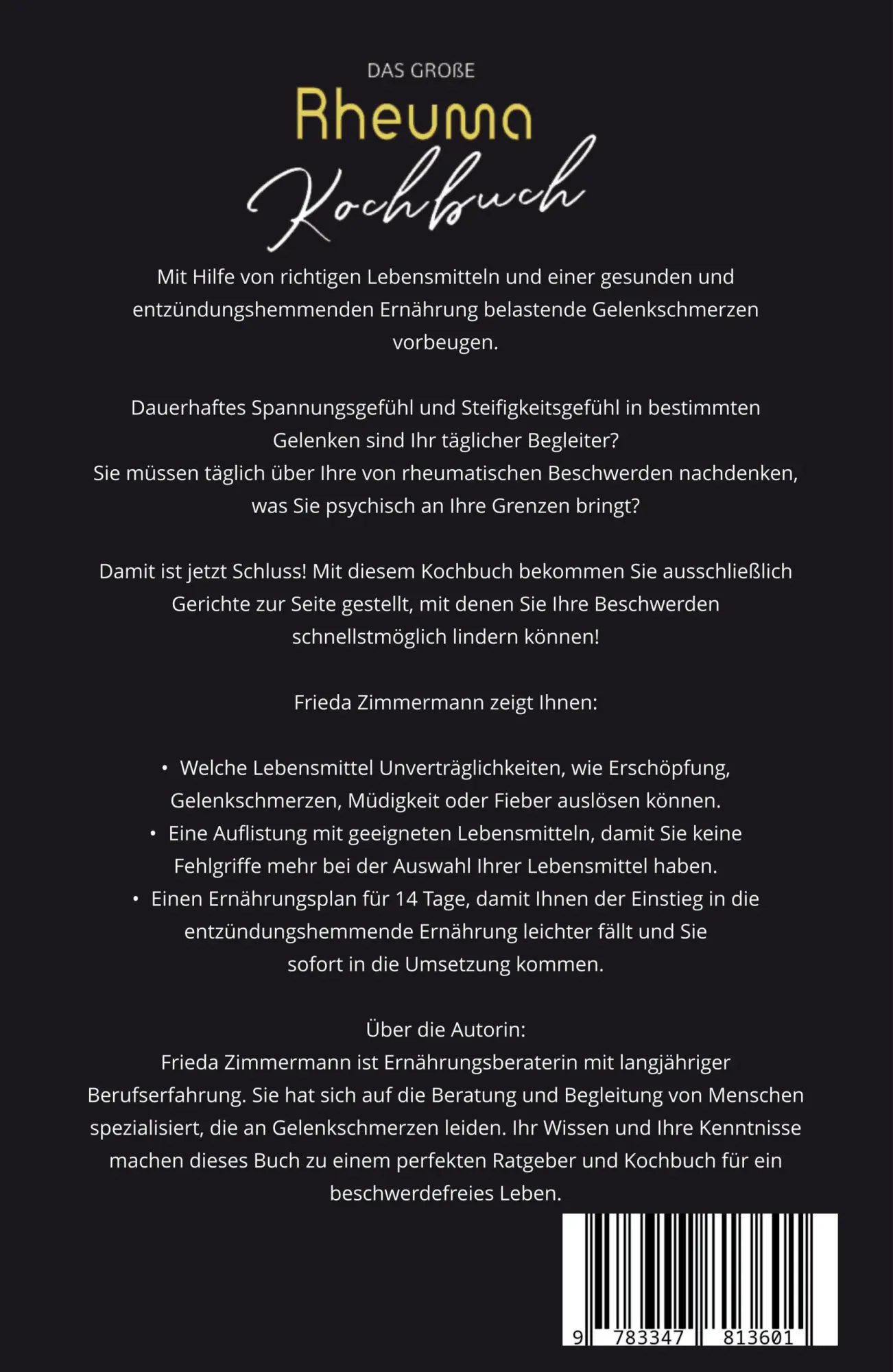 Rückseite: 9783347813601 | Das große Rheuma Kochbuch! Inklusive 14 Tage Ernährungsplan und...