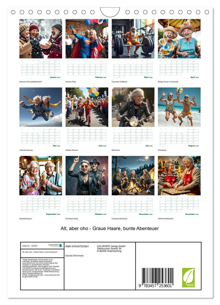 Bild: 9783457253601 | Alt, aber oho - Graue Haare, bunte Abenteuer (Wandkalender 2026 DIN...