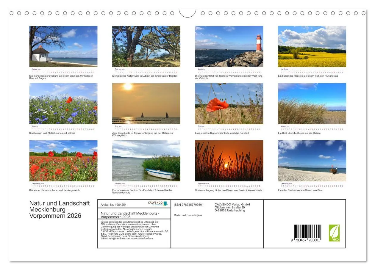 Bild: 9783457703601 | Natur und Landschaft Mecklenburg - Vorpommern 2026 (Wandkalender...