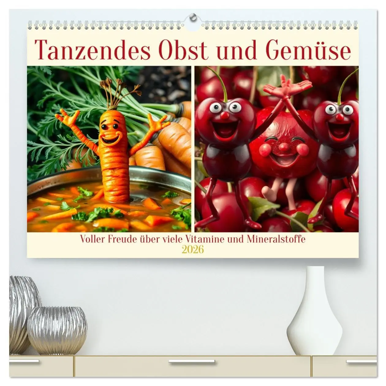 Cover: 9783516413601 | Tanzendes Obst und Gemüse (hochwertiger Premium Wandkalender 2026...
