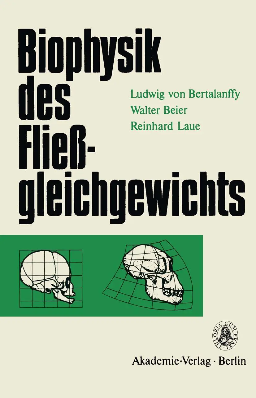 Cover: 9783528083601 | Biophysik des Fließgleichgewichts | Ludwig von Bertalanffy | Buch