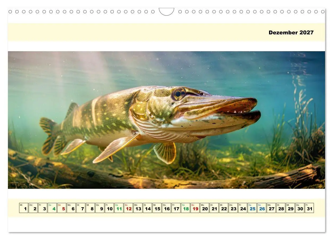 Bild: 9783594253601 | Mit dem Fisheye auf Fisch (Wandkalender 2027 DIN A3 quer), CALVENDO...