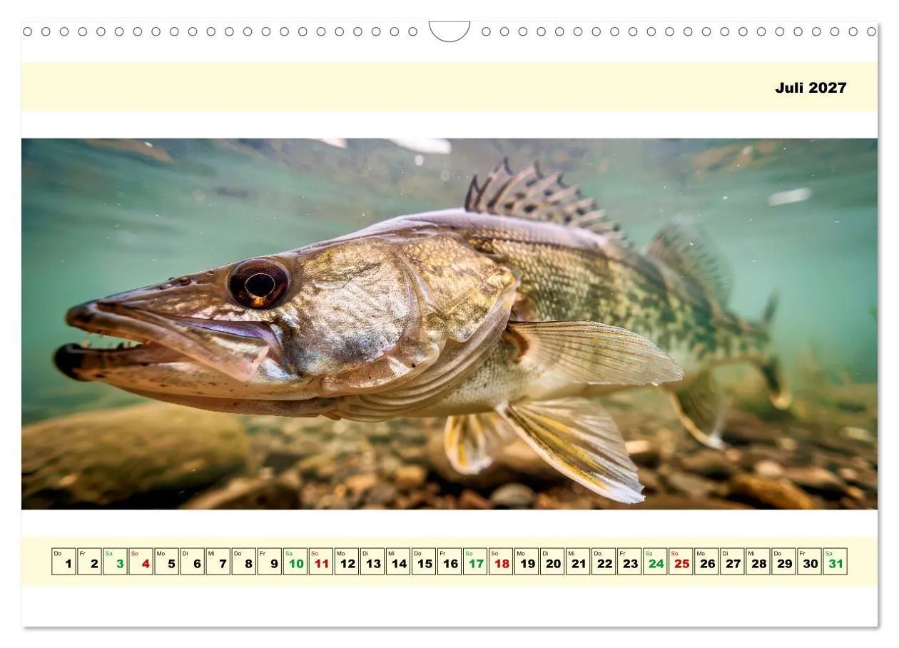 Bild: 9783594253601 | Mit dem Fisheye auf Fisch (Wandkalender 2027 DIN A3 quer), CALVENDO...