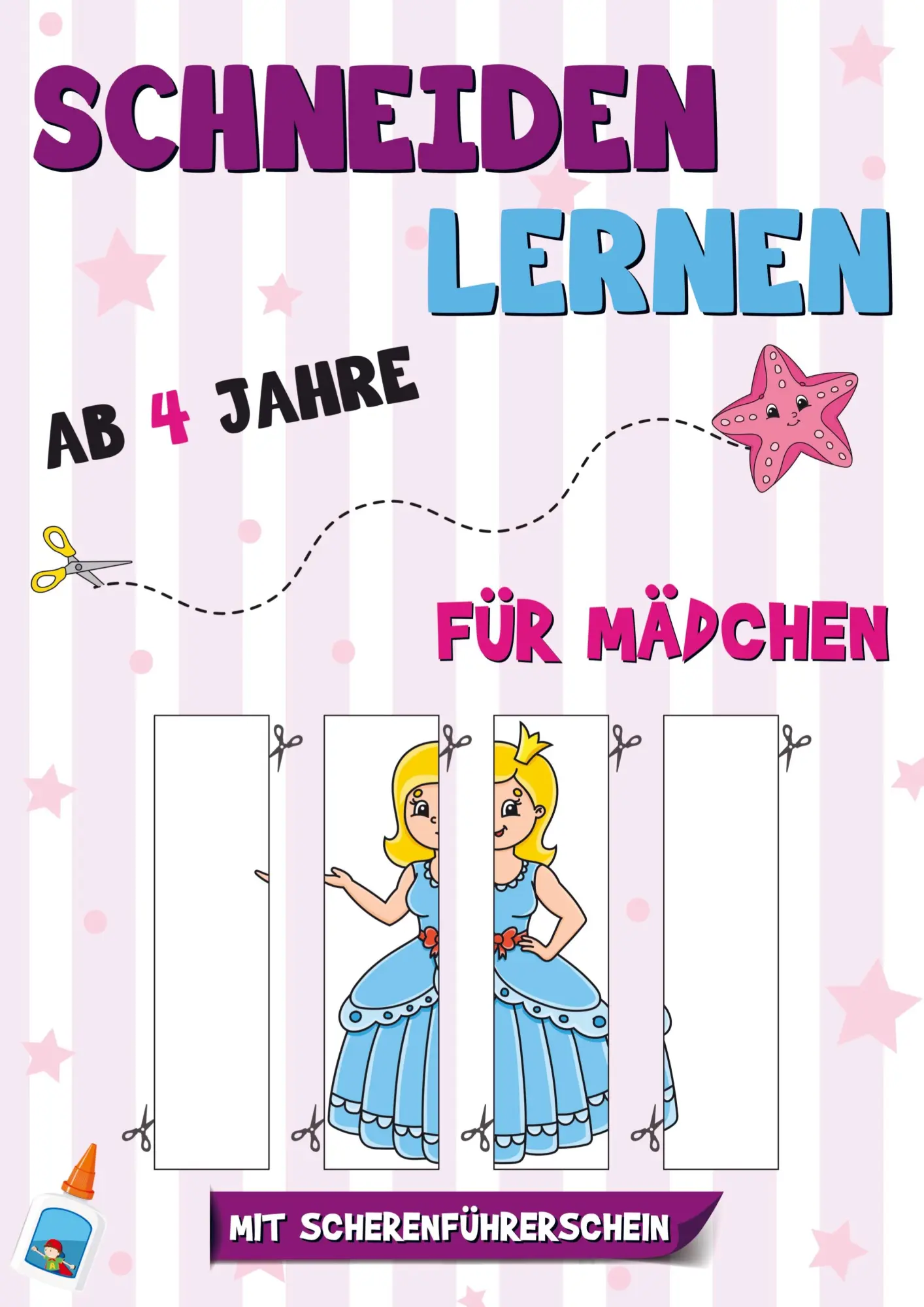 Cover: 9789403713601 | Schneiden Lernen ab 4 Jahre für Mädchen | HR Kiddos Press | Buch