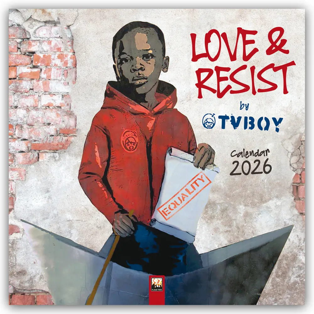 Cover: 9781835623701 | Love &amp; Resist by TVBOY - Kunstkalender 2026 - Original Flame Tree...
