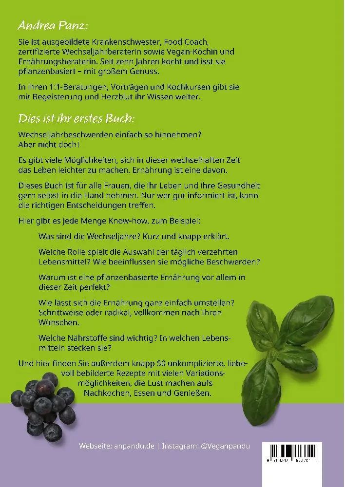 Bild: 9783347973701 | Vegan durch die Wechseljahre | Andrea Panz | Taschenbuch | Deutsch
