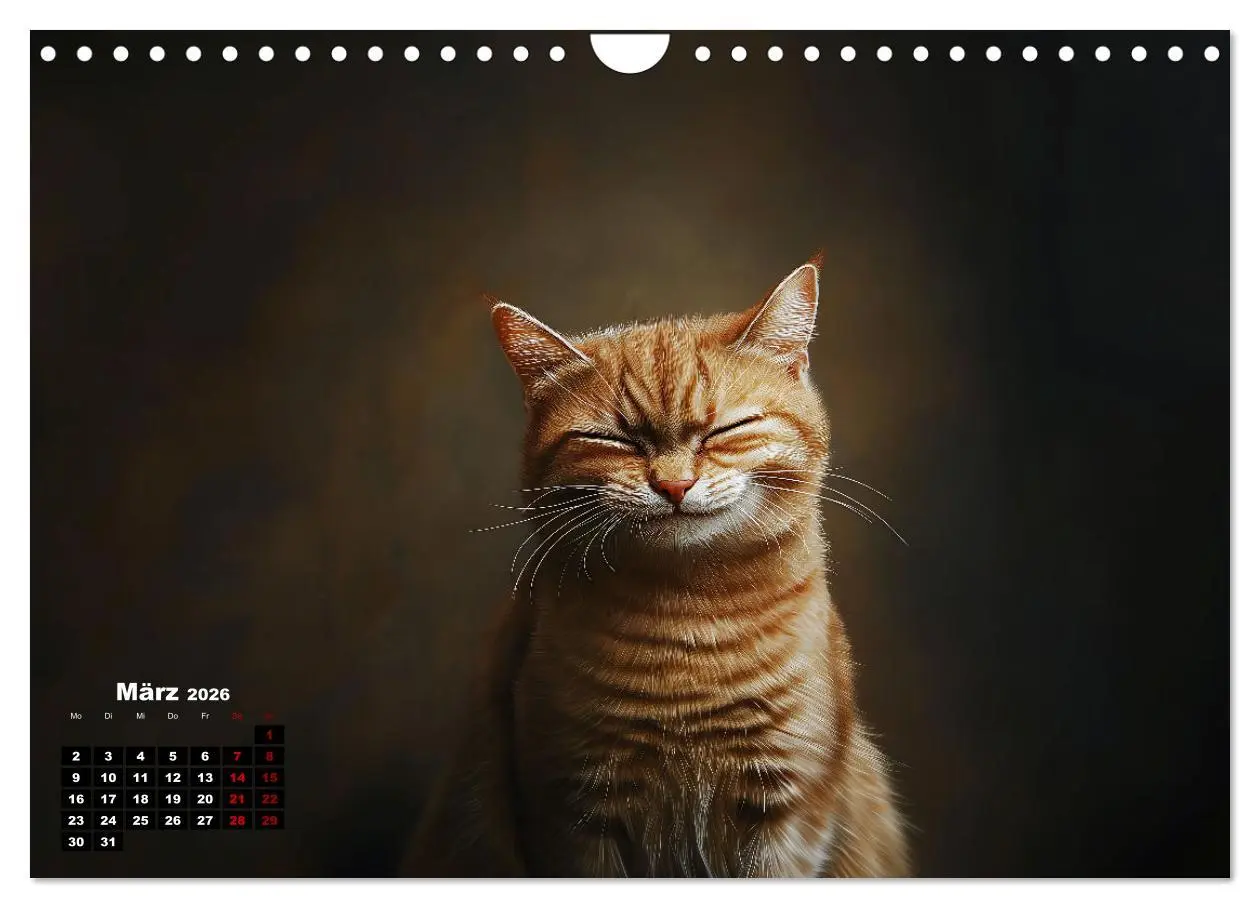 Bild: 9783457313701 | Auch Katzen lachen gern (Wandkalender 2026 DIN A4 quer), CALVENDO...