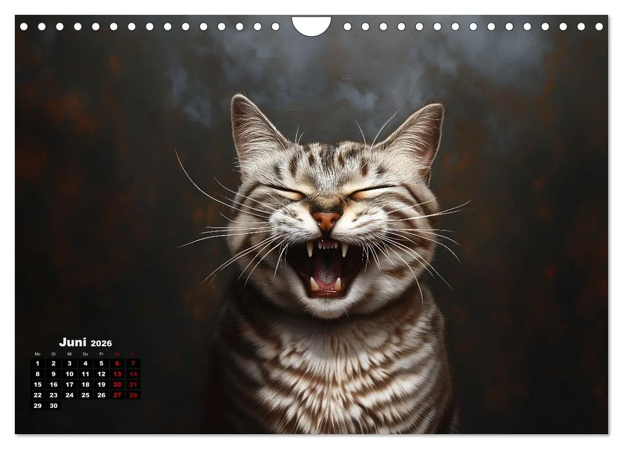 Bild: 9783457313701 | Auch Katzen lachen gern (Wandkalender 2026 DIN A4 quer), CALVENDO...