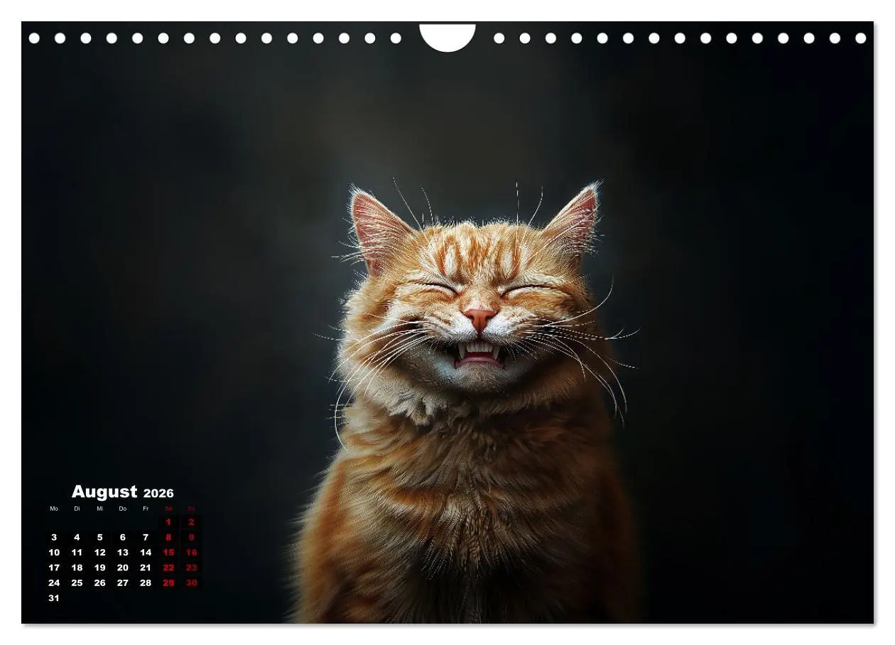 Bild: 9783457313701 | Auch Katzen lachen gern (Wandkalender 2026 DIN A4 quer), CALVENDO...