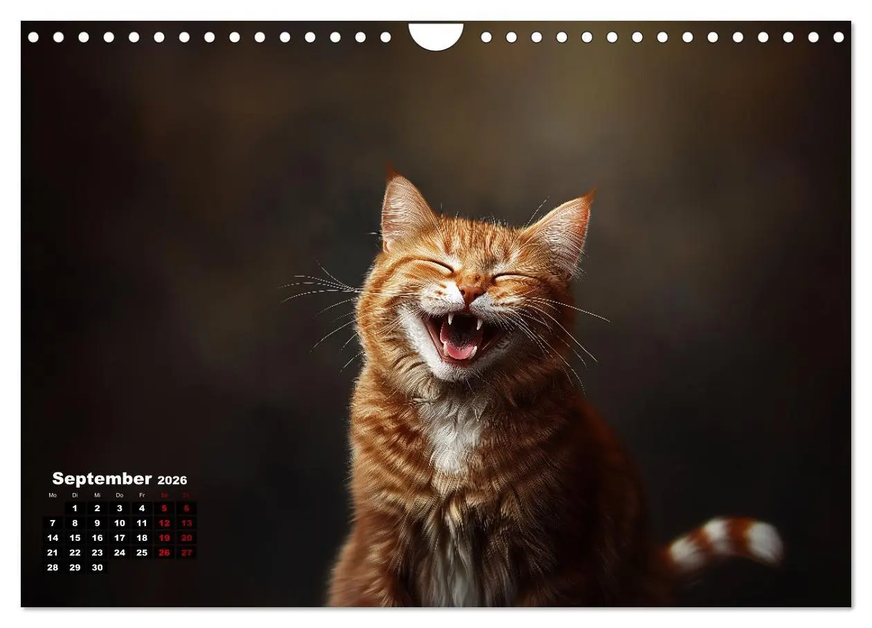 Bild: 9783457313701 | Auch Katzen lachen gern (Wandkalender 2026 DIN A4 quer), CALVENDO...