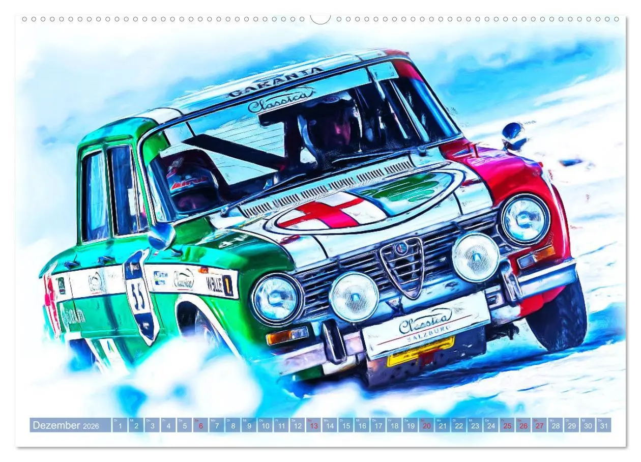 Bild: 9783457793701 | Rallye-Klassiker auf Eis (Wandkalender 2026 DIN A2 quer), CALVENDO...