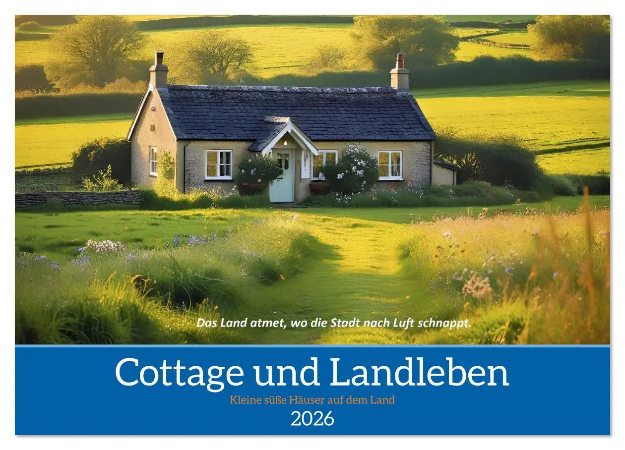 Cover: 9783516643701 | Cottage und Landleben (Wandkalender 2026 DIN A4 quer), CALVENDO...