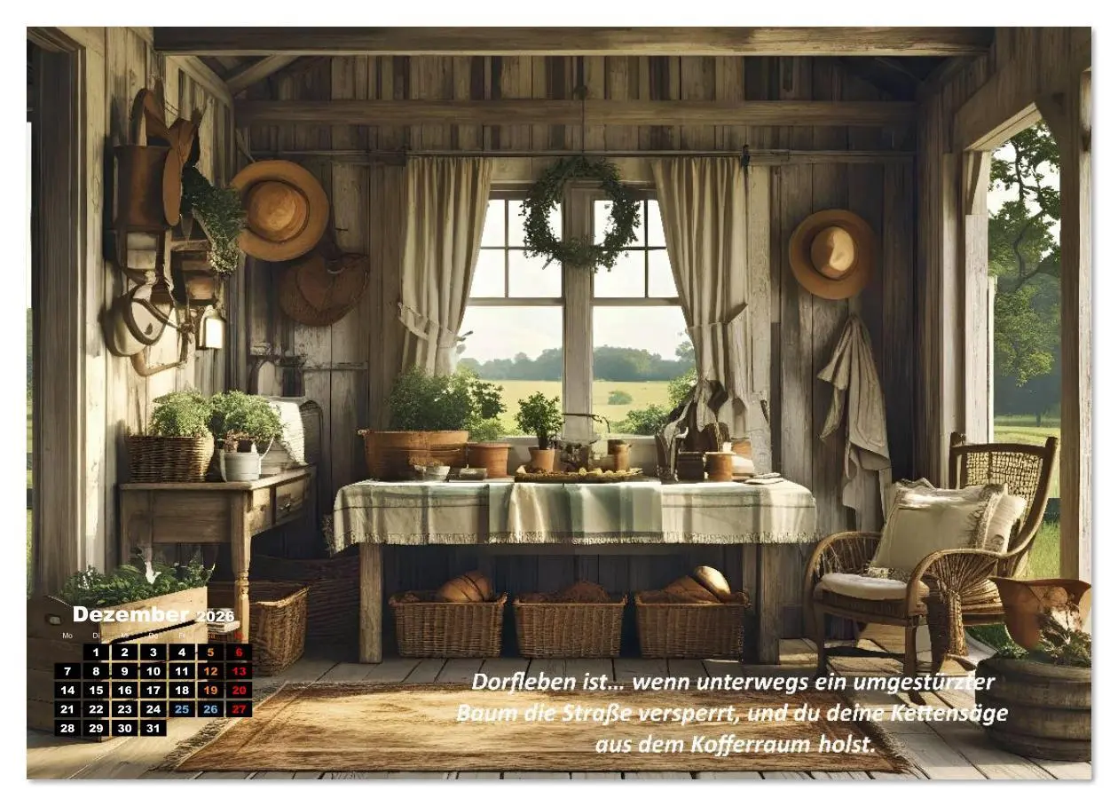 Bild: 9783516643701 | Cottage und Landleben (Wandkalender 2026 DIN A4 quer), CALVENDO...