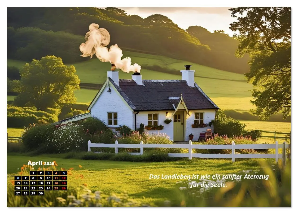 Bild: 9783516643701 | Cottage und Landleben (Wandkalender 2026 DIN A4 quer), CALVENDO...