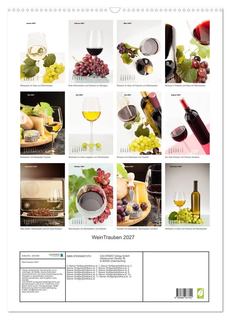 Bild: 9783569973701 | WeinTrauben 2027 (Wandkalender 2027 DIN A2 hoch), CALVENDO...