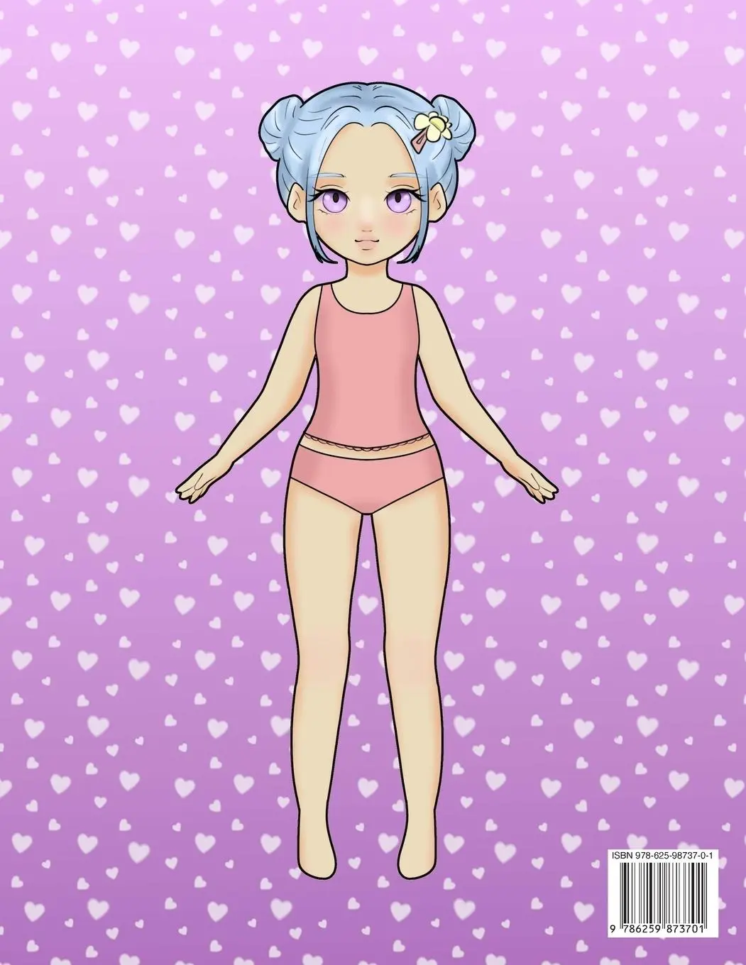 Rückseite: 9786259873701 | Anime Girl Paper Doll for Girls Ages 7-12; Cut, Color and Dress up