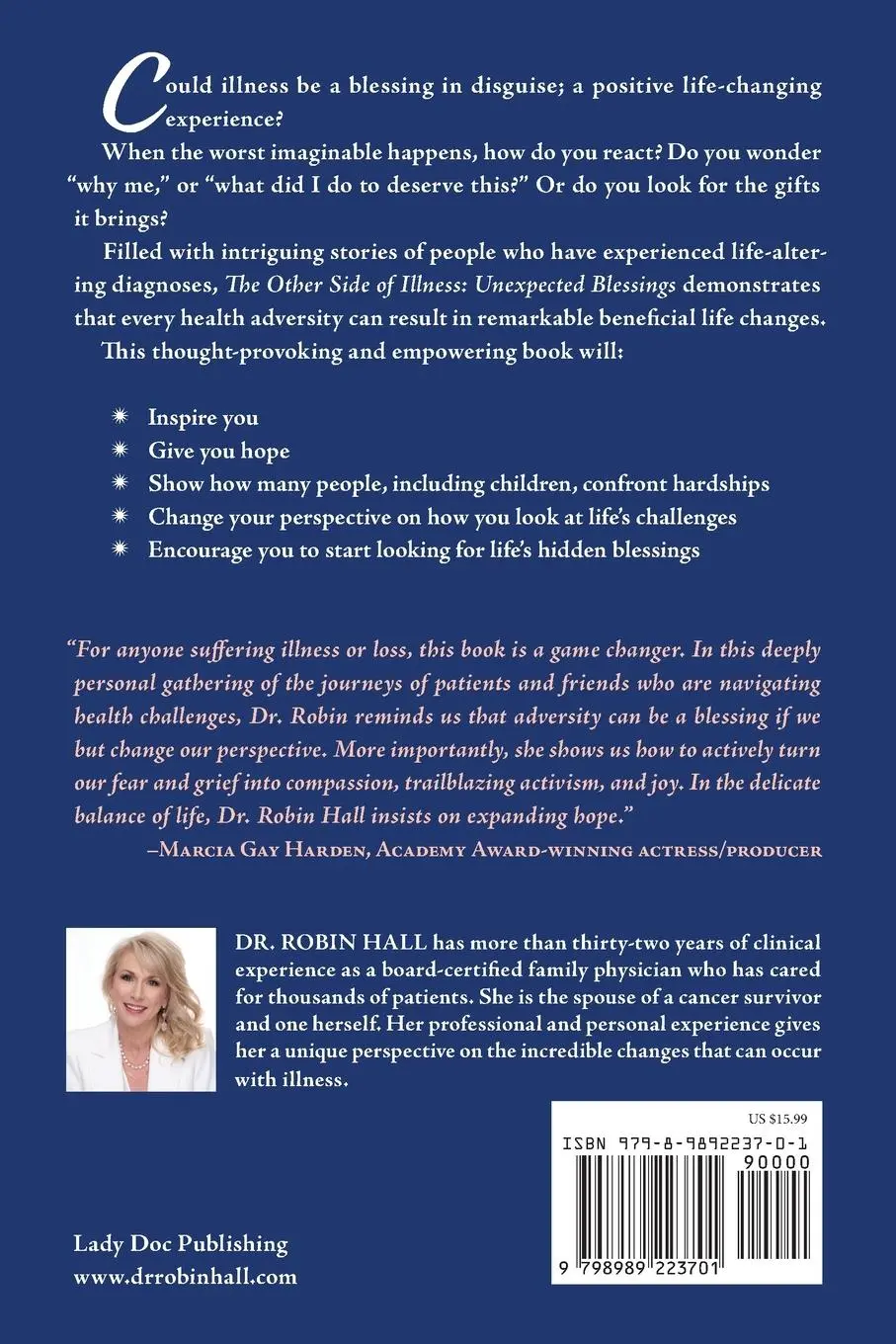 Rückseite: 9798989223701 | The Other Side of Illness | Unexpected Blessings | Robin Hall | Buch