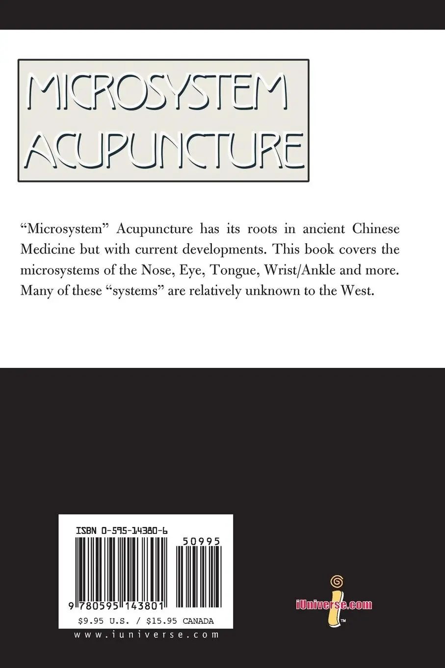 Rückseite: 9780595143801 | Microsystem Acupuncture | Jeffrey Carnett | Taschenbuch | Englisch