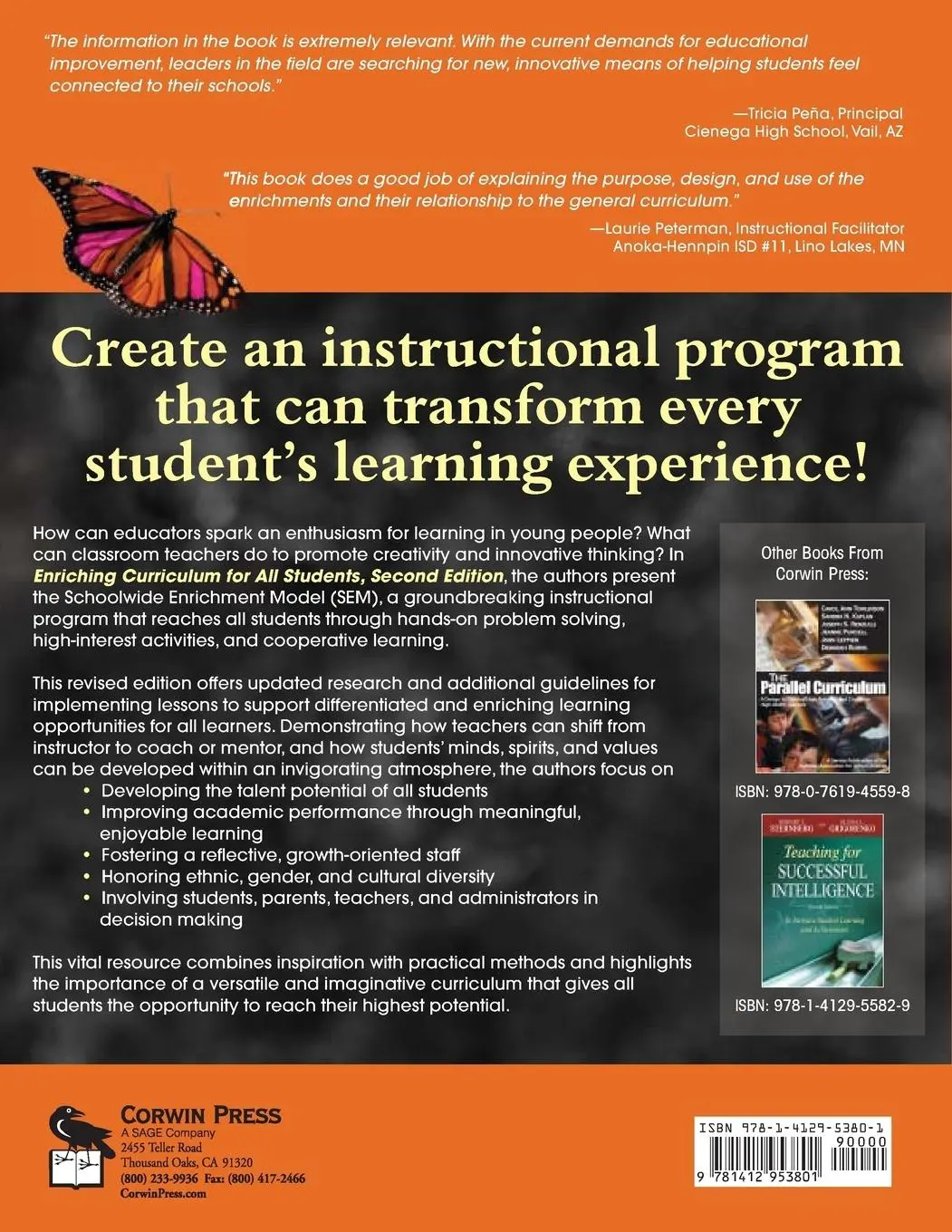 Rückseite: 9781412953801 | Enriching Curriculum for All Students | Joseph S. Renzulli (u. a.)