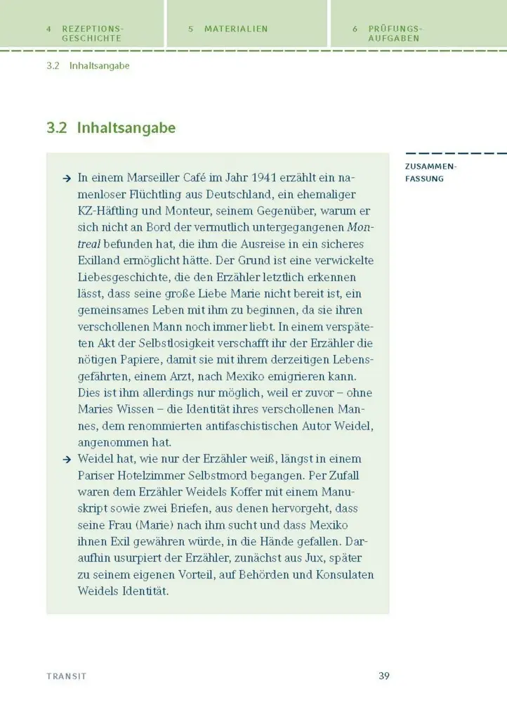 Bild: 9783129303801 | Transit von Anna Seghers | Textanalyse und Interpretation | Seghers