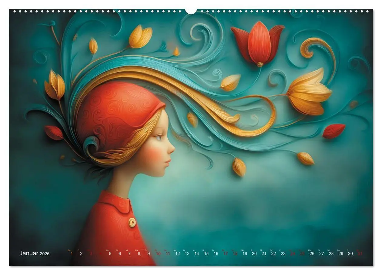 Bild: 9783516703801 | Naive Farbwelten (Wandkalender 2026 DIN A2 quer), CALVENDO...
