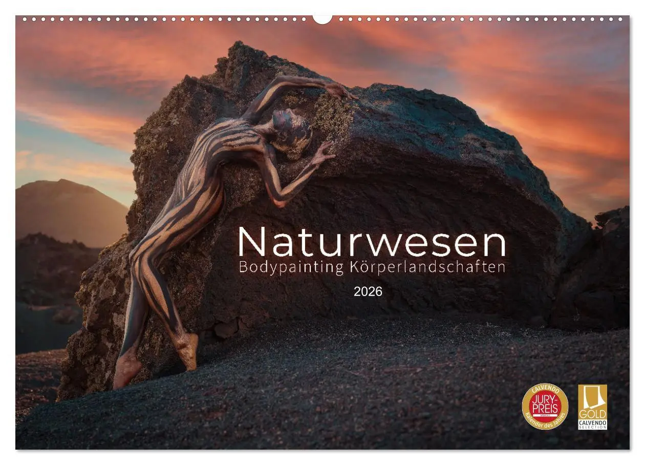 Cover: 9783457533901 | Naturwesen - Bodypainting Körperlandschaften (Wandkalender 2026 DIN...