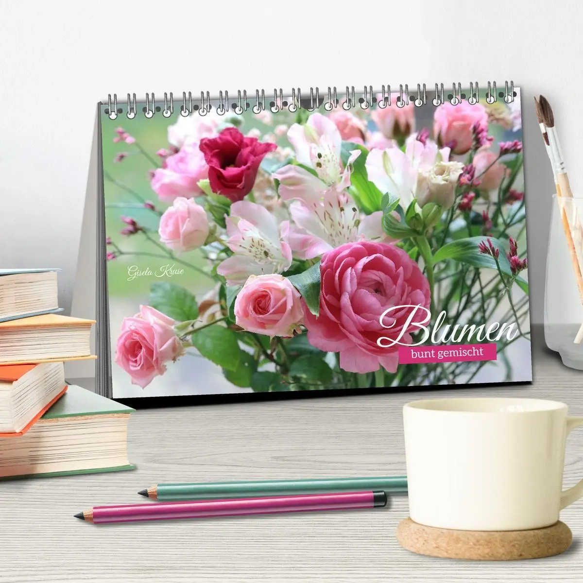 Bild: 9783516754001 | Blumen, bunt gemischt (Tischkalender 2027 DIN A5 quer), CALVENDO...